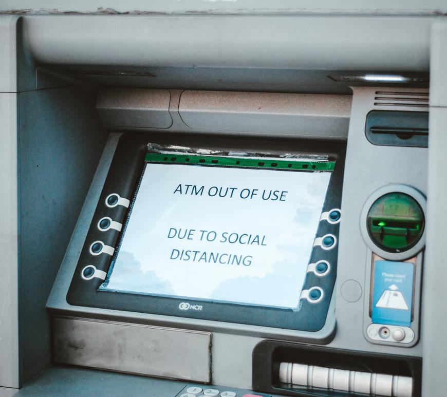 Out of use ATM machine
